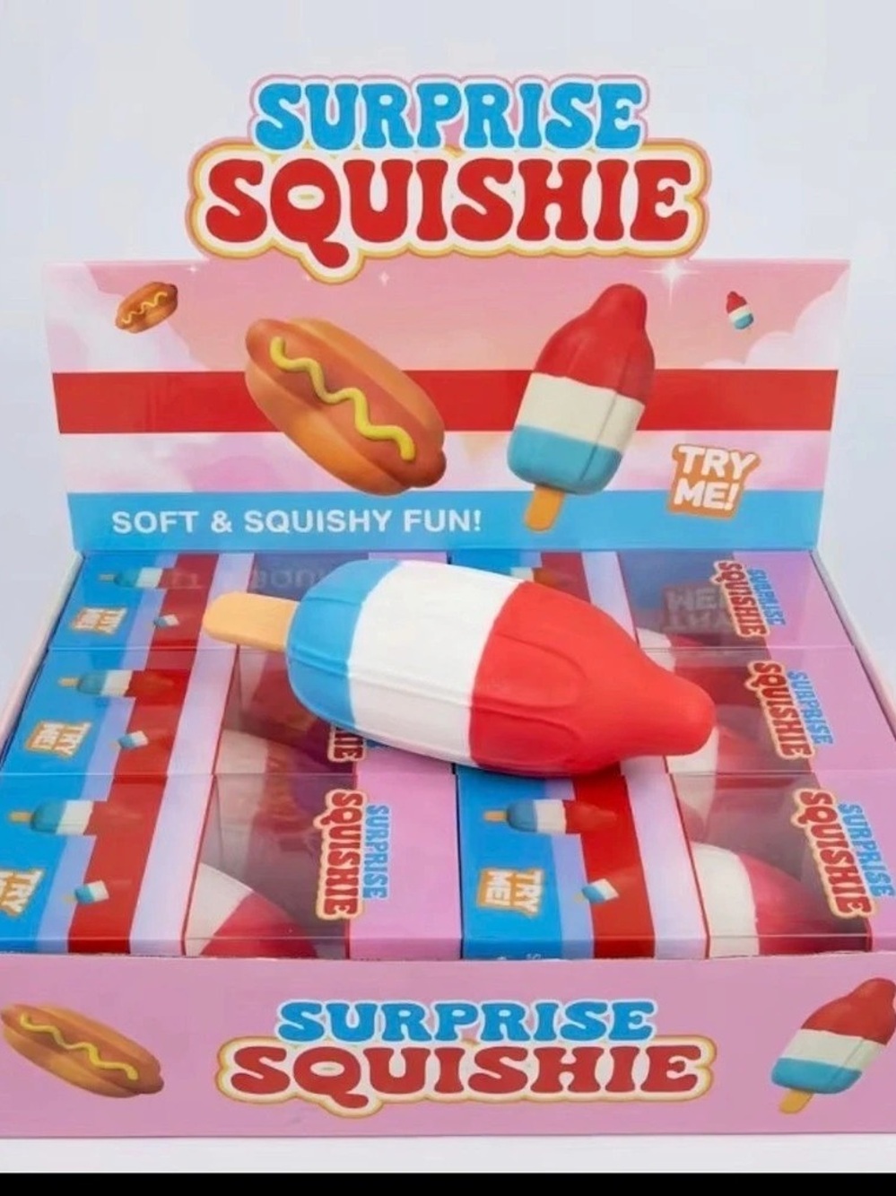 Popsicle Squishie Red & Blue jumbo